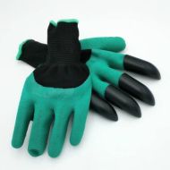 Praktyczne rękawice do pracy w ogrodzie z plastikowymi pazurkami dla praworęcznych