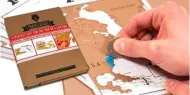 Dziennik podróży z mapami zdrapkami