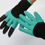 Praktyczne rękawice do pracy w ogrodzie z plastikowymi pazurkami dla praworęcznych