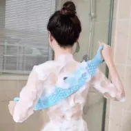 Silikonowy masażer do mycia pleców - niebieski