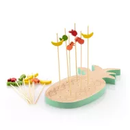 Bambusowy zestaw do tapas ananas TakeTokio (16 sztuk)