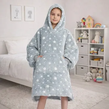 Dziecięca bluza świecąca w ciemności – szara