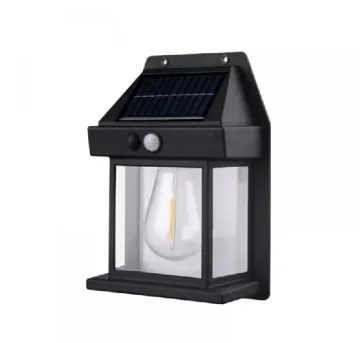 Solarna ścienna lampa ogrodowa Solar Interaction 888 - czarna