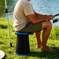 Przenośny taboret outdoorowy – niebieski