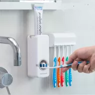 Dozownik pasty do zębów z uchwytem na szczoteczki InnovaGoods