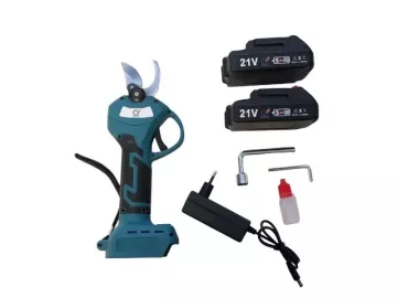Akumulatorowe nożyce ogrodowe Grita HT-6601 + 2x bateria 21 V + 2 klucze do dokręcania + praktyczna 