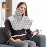 Poduszka elektryczna na szyję, ramiona i plecy InnovaGoods 60x90 cm, 100W - szara