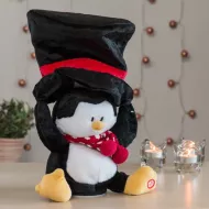 Bożonarodzeniowy pluszowy misiek z ruchem i dźwiękiem - pingwin