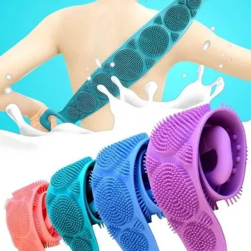 Silikonowy masażer do mycia pleców - niebieski